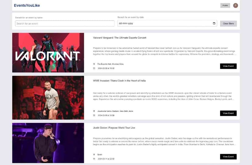 EventsYoulike screenshot